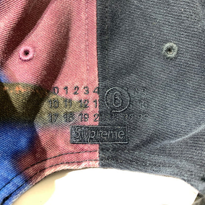 【中古品】【メンズ】 Supreme シュプリーム × MM6 Maison Margiela メゾン マルジェラ 別注 コラボ SPLIT 6-PANEL CAP スプリット 6パネルキャップ 帽子 149-260613-ko-11-tei カラー：マルチ 万代Net店