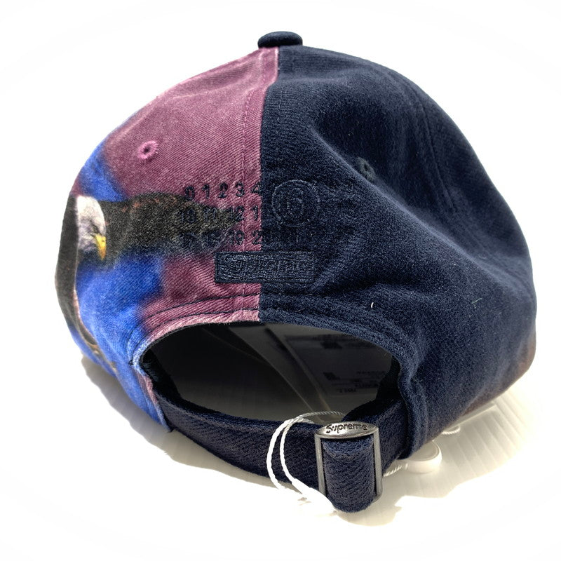 【中古品】【メンズ】 Supreme シュプリーム × MM6 Maison Margiela メゾン マルジェラ 別注 コラボ SPLIT 6-PANEL CAP スプリット 6パネルキャップ 帽子 149-260613-ko-11-tei カラー：マルチ 万代Net店