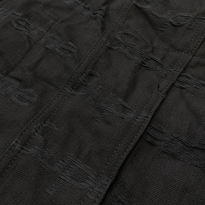 【中古品】【メンズ】 SUPREME シュプリーム 25FW JACQUARD LOGOS DENIM TRUCKER JACKET ジャガード ロゴ デニムトラッカー ジャケット ライトアウター Gジャン 149-260612-yo-01-tei サイズ：XL カラー：ブラック 万代Net店