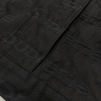 【中古品】【メンズ】 SUPREME シュプリーム 25FW JACQUARD LOGOS DENIM TRUCKER JACKET ジャガード ロゴ デニムトラッカー ジャケット ライトアウター Gジャン 149-260612-yo-01-tei サイズ：XL カラー：ブラック 万代Net店