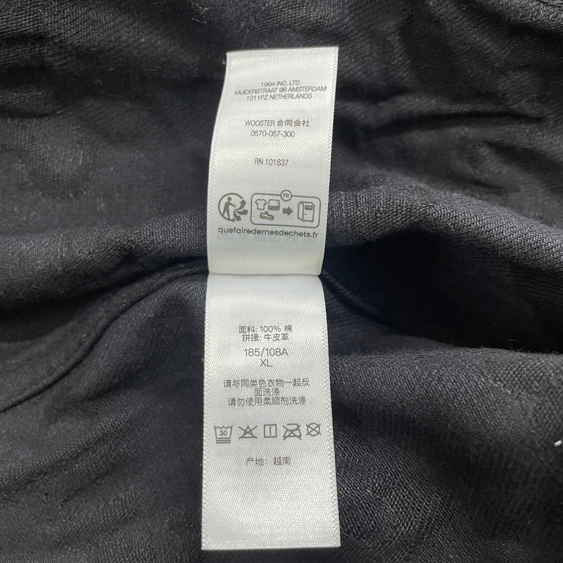 【中古品】【メンズ】 SUPREME シュプリーム 25FW JACQUARD LOGOS DENIM TRUCKER JACKET ジャガード ロゴ デニムトラッカー ジャケット ライトアウター Gジャン 149-260612-yo-01-tei サイズ：XL カラー：ブラック 万代Net店