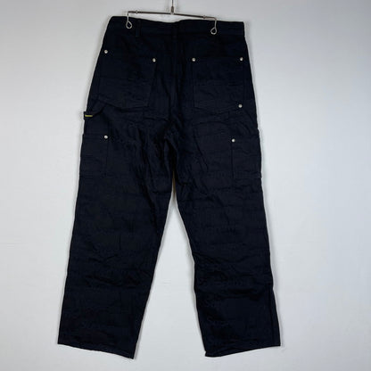 【中古品】【メンズ】 SUPREME シュプリーム 25FW JACQUARD LOGOS DOUBLE KNEE PAINTER JEAN ジャガード ロゴ ダブルニー ペインターパンツ ボトムス デニムパンツ 149-260612-yo-02-tei サイズ：34 カラー：ブラック 万代Net店