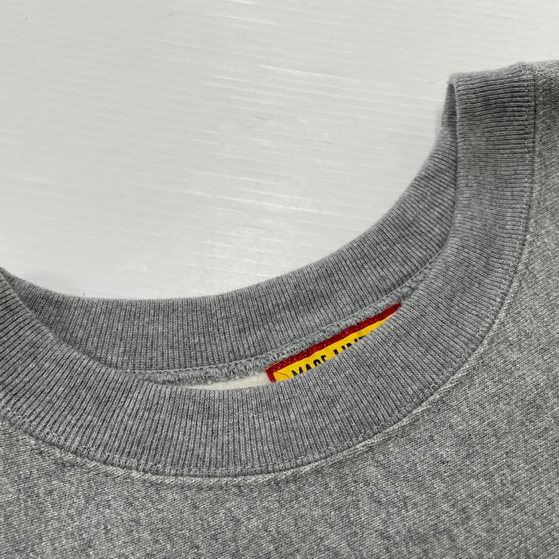 【中古品】【メンズ】 HUMANMADE ヒューマンメイド × UNDERCOVER アンダーカバー 別注 コラボ HEAVYWEIGHT SWEATSHIRT XX30CS008 ヘビーウェイト スウェットシャツ 長袖 トップス トレーナー 142-260612-yo-04-tei サイズ：XXL カラー：グレー 万代Net店