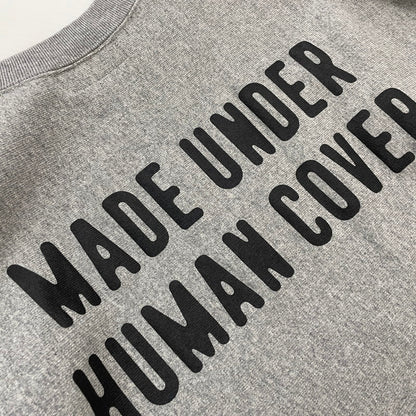 【中古品】【メンズ】 HUMANMADE ヒューマンメイド × UNDERCOVER アンダーカバー 別注 コラボ HEAVYWEIGHT SWEATSHIRT XX30CS008 ヘビーウェイト スウェットシャツ 長袖 トップス トレーナー 142-260612-yo-04-tei サイズ：XXL カラー：グレー 万代Net店