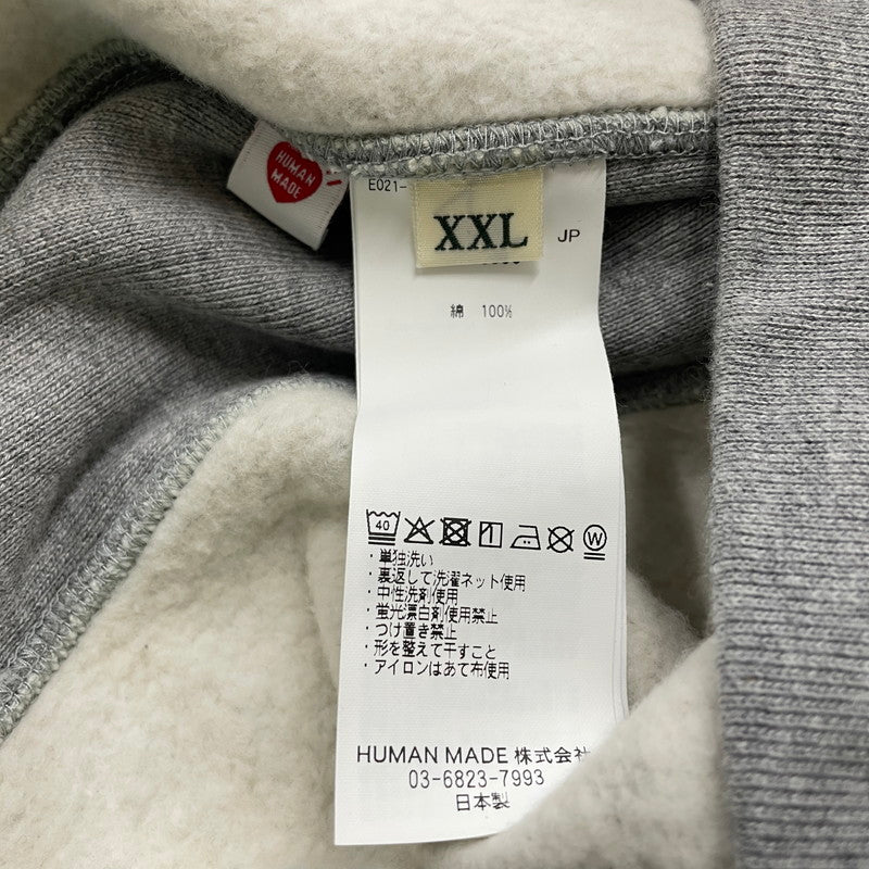 【中古品】【メンズ】 HUMANMADE ヒューマンメイド × UNDERCOVER アンダーカバー 別注 コラボ HEAVYWEIGHT SWEATSHIRT XX30CS008 ヘビーウェイト スウェットシャツ 長袖 トップス トレーナー 142-260612-yo-04-tei サイズ：XXL カラー：グレー 万代Net店