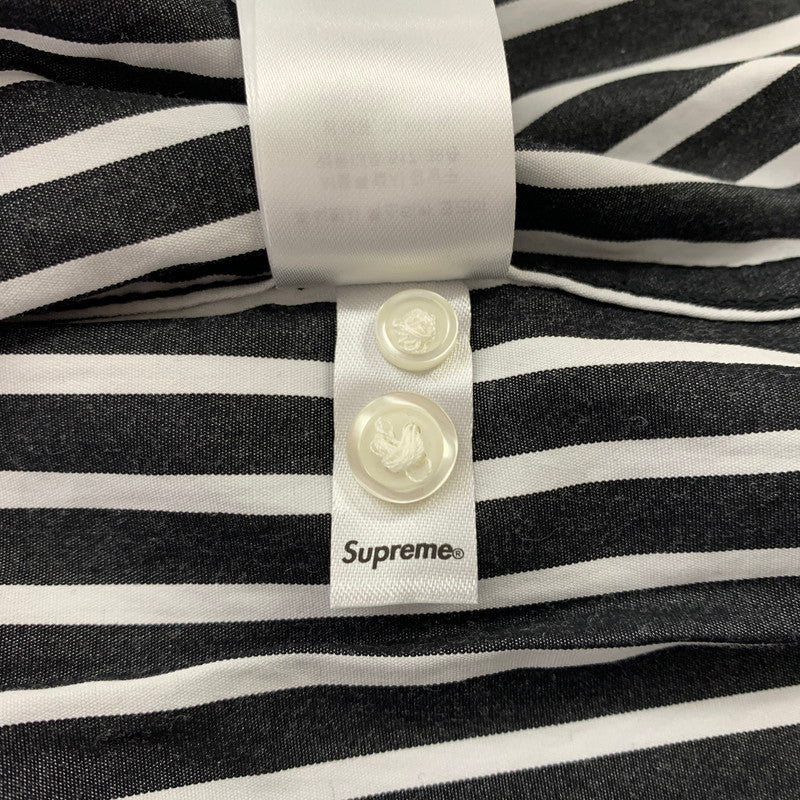 【中古品】【メンズ】 Supreme シュプリーム STRIPE L/S SHIRT ストライプ ロングスリーブ シャツ 長袖 トップス 149-260613-ko-14-tei サイズ：XL カラー：ブラック 万代Net店