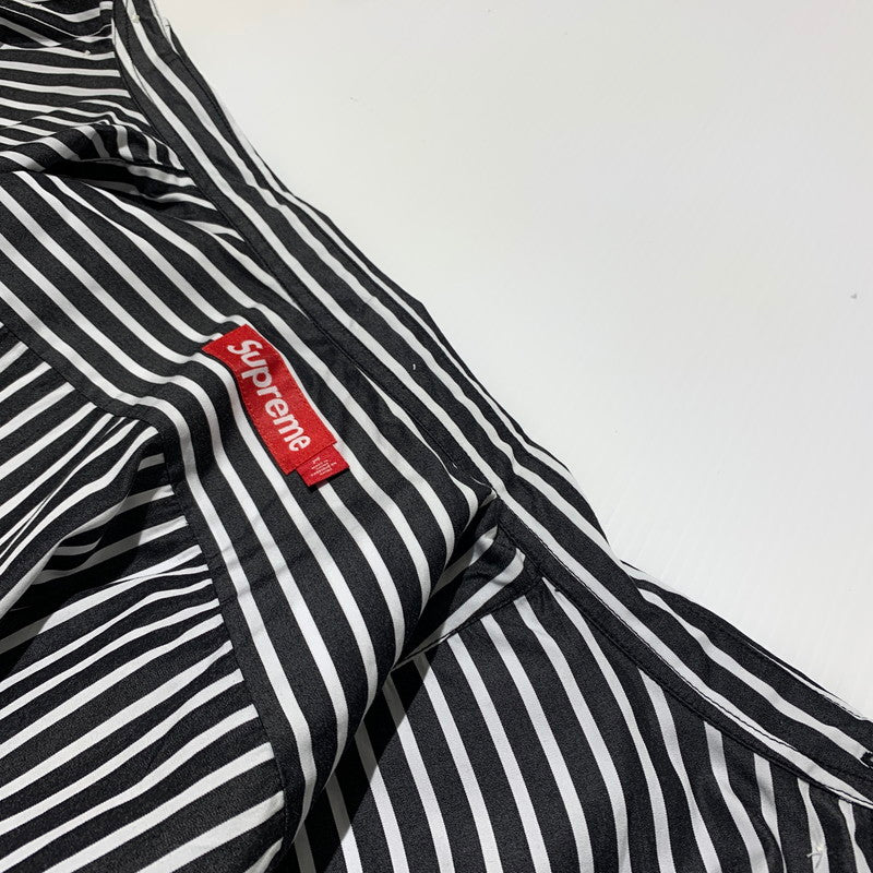 【中古品】【メンズ】 Supreme シュプリーム STRIPE L/S SHIRT ストライプ ロングスリーブ シャツ 長袖 トップス 149-260613-ko-14-tei サイズ：XL カラー：ブラック 万代Net店