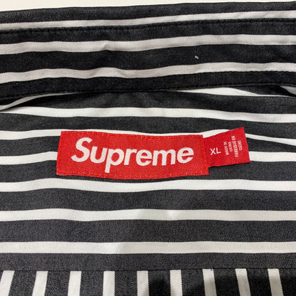 【中古品】【メンズ】 Supreme シュプリーム STRIPE L/S SHIRT ストライプ ロングスリーブ シャツ 長袖 トップス 149-260613-ko-14-tei サイズ：XL カラー：ブラック 万代Net店
