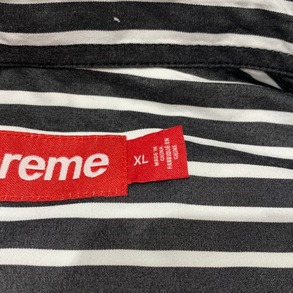 【中古品】【メンズ】 Supreme シュプリーム STRIPE L/S SHIRT ストライプ ロングスリーブ シャツ 長袖 トップス 149-260613-ko-14-tei サイズ：XL カラー：ブラック 万代Net店