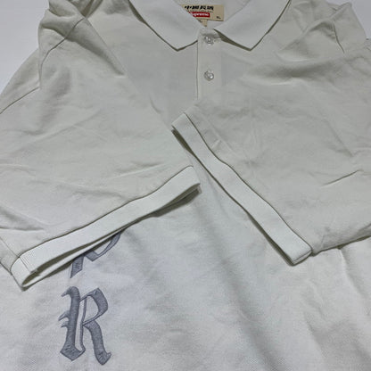 【中古品】【メンズ】 Supreme シュプリーム THE GREAT CHINA WALL DRAGON POLO グレート チャイナ ウォール ドラゴン ポロ 半袖 トップス 149-260613-ko-15-tei サイズ：XL カラー：ホワイト 万代Net店