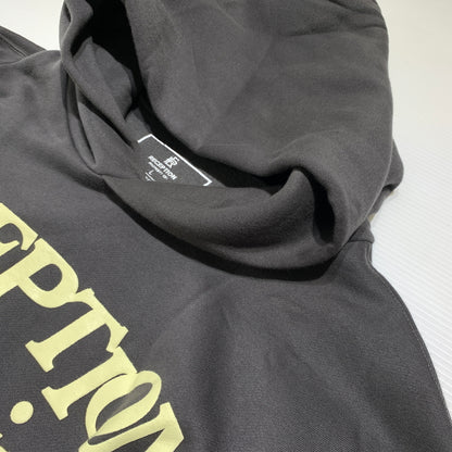 【中古品】【メンズ】 ReCePTION レセプション GRAPHIC CROPPED HOODIE グラフィック クロップド フーディ トップス プルオーバーパーカー 142-260720-ko-39-tei サイズ：L カラー：ブラック 万代Net店