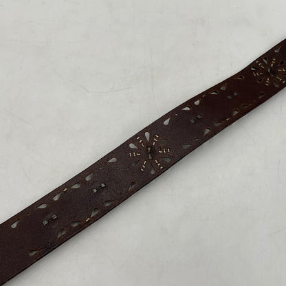 【中古品】【メンズ】 HTC エイチティーシー STUDS BELT MADE IN ITALY スタッズ ベルト アクセサリー イタリア製 205-260613-ko-03-tei カラー：ブラウン/シルバー 万代Net店