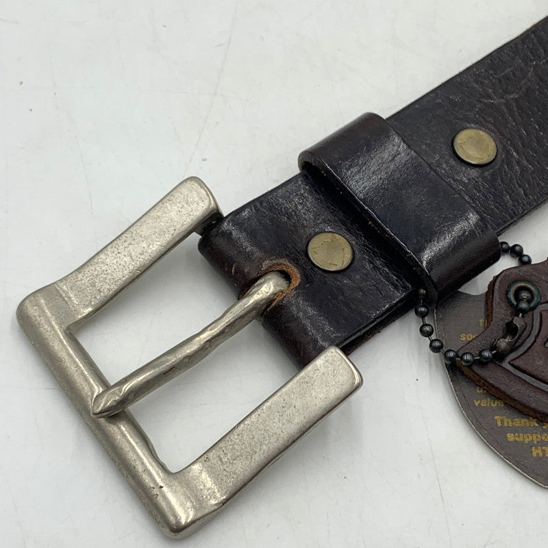 【中古品】【メンズ】 HTC エイチティーシー STUDS BELT MADE IN ITALY スタッズ ベルト アクセサリー イタリア製 205-260613-ko-03-tei カラー：ブラウン/シルバー 万代Net店