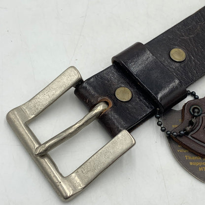 【中古品】【メンズ】 HTC エイチティーシー STUDS BELT MADE IN ITALY スタッズ ベルト アクセサリー イタリア製 205-260613-ko-03-tei カラー：ブラウン/シルバー 万代Net店