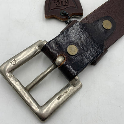 【中古品】【メンズ】 HTC エイチティーシー STUDS BELT MADE IN ITALY スタッズ ベルト アクセサリー イタリア製 205-260613-ko-03-tei カラー：ブラウン/シルバー 万代Net店