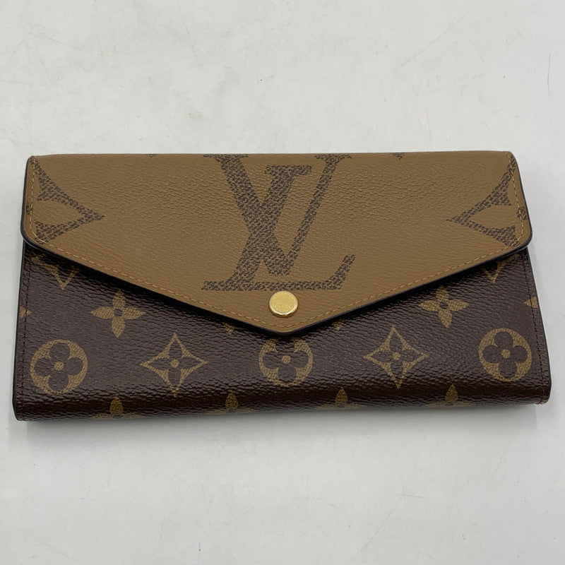 【中古品】【メンズ】 LOUIS VUITTON ルイ・ヴィトン M80726 モノグラム ジャイアント リバース ポルトフォイユ サラ 財布 長財布 ロングウォレット 179-260613-ko-05-tei カラー：ブラウン 万代Net店
