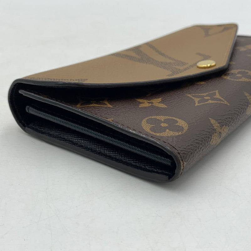 【中古品】【メンズ】 LOUIS VUITTON ルイ・ヴィトン M80726 モノグラム ジャイアント リバース ポルトフォイユ サラ 財布 長財布 ロングウォレット 179-260613-ko-05-tei カラー：ブラウン 万代Net店