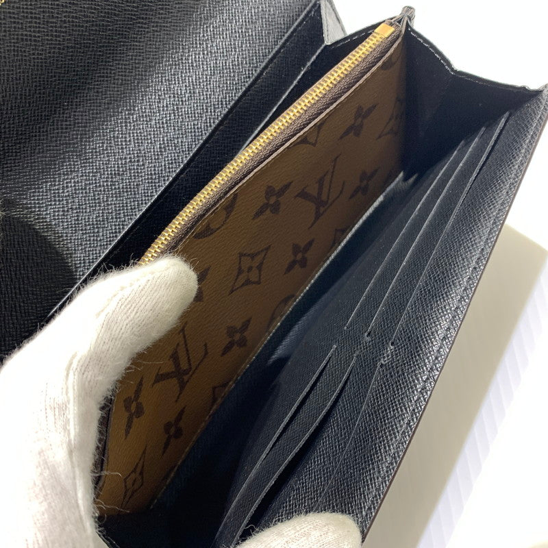 【中古品】【メンズ】 LOUIS VUITTON ルイ・ヴィトン M80726 モノグラム ジャイアント リバース ポルトフォイユ サラ 財布 長財布 ロングウォレット 179-260613-ko-05-tei カラー：ブラウン 万代Net店