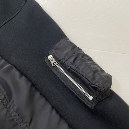 【中古品】【メンズ】 SACAI サカイ SPONGE SWEAT × NYLON TWILL HOODIE SCM-219 AD2025 スポンジスウェット × ナイロンツイル フーディ 長袖 トップス ジップパーカー 140-260612-yo-06-tei サイズ：1 カラー：ブラック 万代Net店