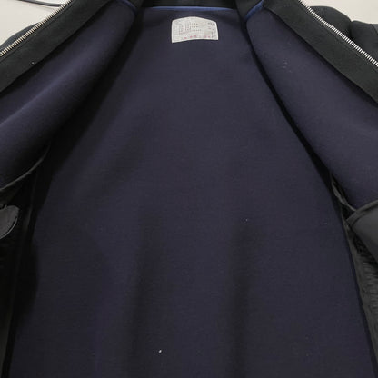 【中古品】【メンズ】 SACAI サカイ SPONGE SWEAT × NYLON TWILL HOODIE SCM-219 AD2025 スポンジスウェット × ナイロンツイル フーディ 長袖 トップス ジップパーカー 140-260612-yo-06-tei サイズ：1 カラー：ブラック 万代Net店