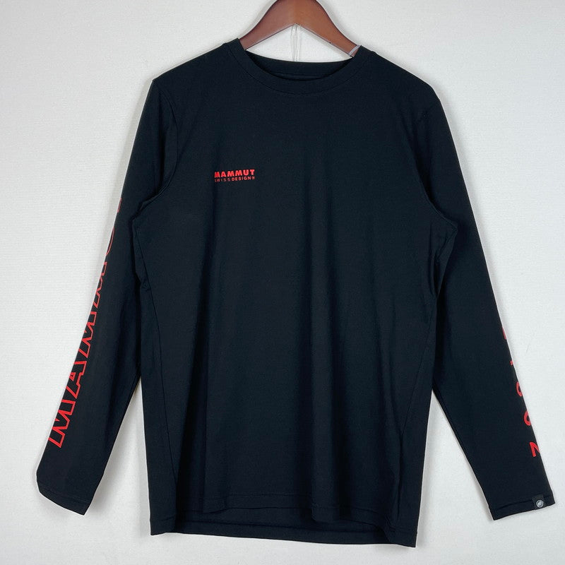 【中古品】【メンズ】 MAMMUT マムート QD LOGO PRINT L/S TEE 1016-01030 キューディ ロゴ プリント ロングスリーブ Tシャツ 長袖 トップス 144-260714-sa-04-tei サイズ：XL カラー：ブラック 万代Net店
