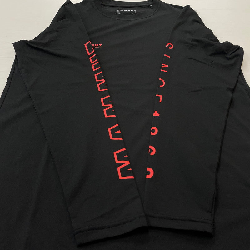 【中古品】【メンズ】 MAMMUT マムート QD LOGO PRINT L/S TEE 1016-01030 キューディ ロゴ プリント ロングスリーブ Tシャツ 長袖 トップス 144-260714-sa-04-tei サイズ：XL カラー：ブラック 万代Net店