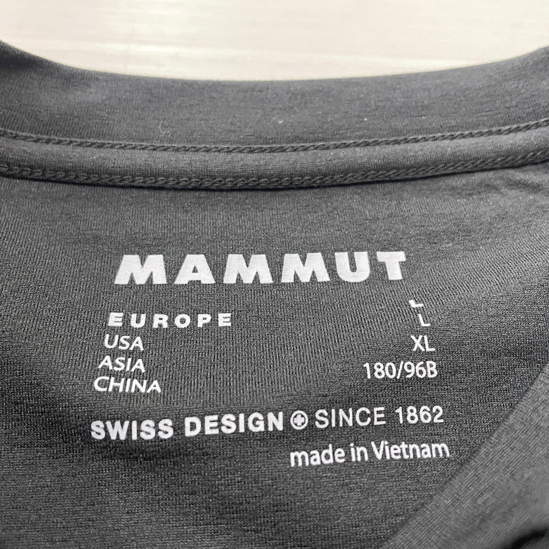 【中古品】【メンズ】 MAMMUT マムート QD LOGO PRINT L/S TEE 1016-01030 キューディ ロゴ プリント ロングスリーブ Tシャツ 長袖 トップス 144-260714-sa-04-tei サイズ：XL カラー：ブラック 万代Net店