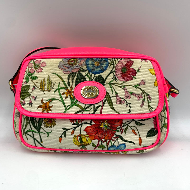 【現状渡し品】【レディース】 GUCCI グッチ 550147-493492 フローラ ショルダーバック キャンバスレザー カバン クロスボディ フラワーデザイン 180-260615-ko-04-tei カラー：マルチ 万代Net店