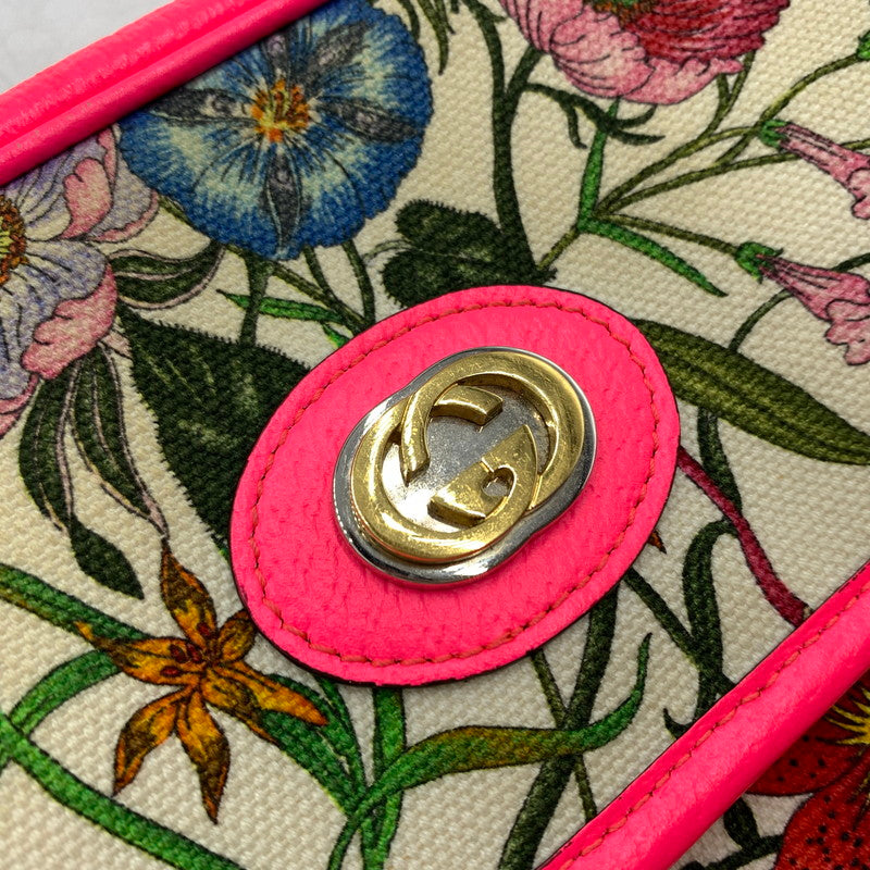 【現状渡し品】【レディース】 GUCCI グッチ 550147-493492 フローラ ショルダーバック キャンバスレザー カバン クロスボディ フラワーデザイン 180-260615-ko-04-tei カラー：マルチ 万代Net店