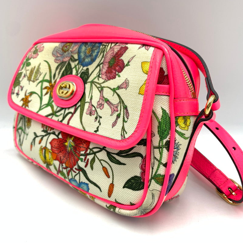 【現状渡し品】【レディース】 GUCCI グッチ 550147-493492 フローラ ショルダーバック キャンバスレザー カバン クロスボディ フラワーデザイン 180-260615-ko-04-tei カラー：マルチ 万代Net店
