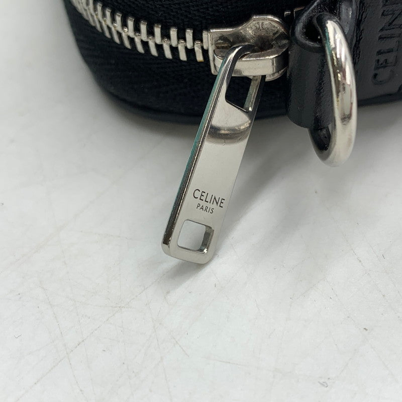 【中古品】【メンズ/レディース】 CELINE セリーヌ ホリゾンタル ポーチ ショルダーバッグ クロスボディ トリオンフキャンバス カバン 180-260615-ko-05-tei カラー：ブラック 万代Net店