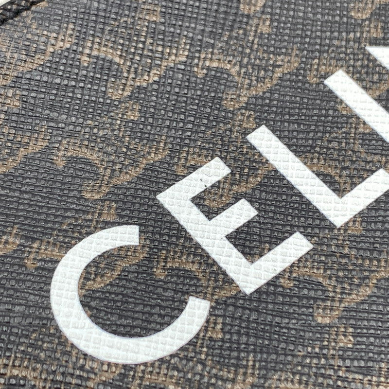 【中古品】【メンズ/レディース】 CELINE セリーヌ トリオンフ キーリング付き コインケース 財布 カードケース 182-260615-ko-02-tei カラー：ブラウン系 万代Net店