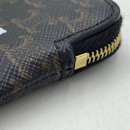 【中古品】【メンズ/レディース】 CELINE セリーヌ トリオンフ キーリング付き コインケース 財布 カードケース 182-260615-ko-02-tei カラー：ブラウン系 万代Net店