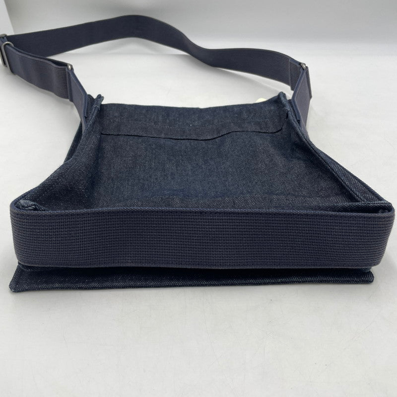 【中古品】【メンズ】 HUNTING WORLD ハンティングワールド DENIM SHOULDER BAG デニム ショルダーバッグ カバン 188-260809-nm-53-tei カラー：ネイビー 万代Net店