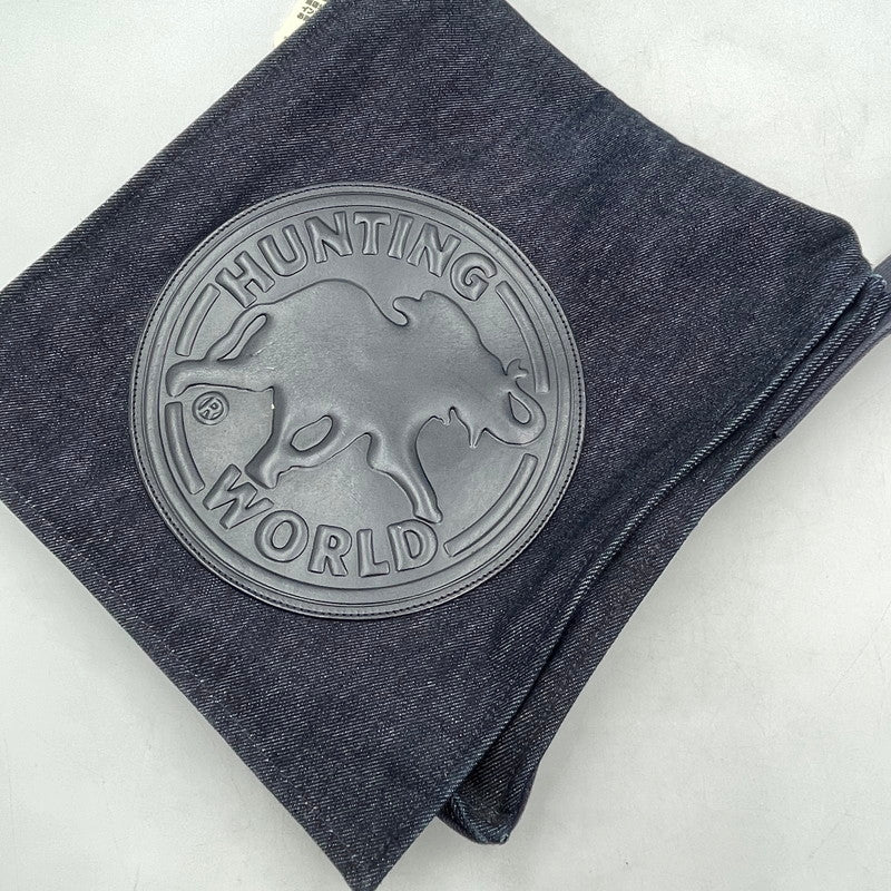 【中古品】【メンズ】 HUNTING WORLD ハンティングワールド DENIM SHOULDER BAG デニム ショルダーバッグ カバン 188-260809-nm-53-tei カラー：ネイビー 万代Net店