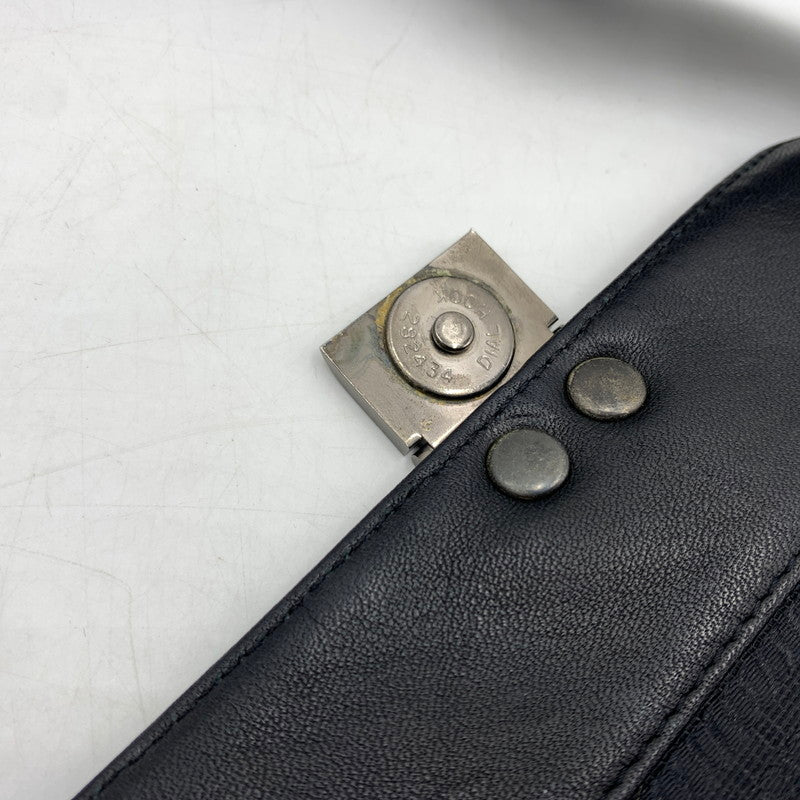 【現状渡し品】【メンズ】 PRADA プラダ MESSENGER LEATHER BAG メッセンジャー レザー バッグ カバン ショルダーバッグ 180-260615-ko-03-tei カラー：ブラック 万代Net店