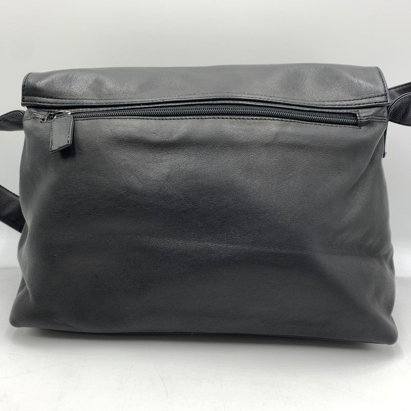 【現状渡し品】【メンズ】 PRADA プラダ MESSENGER LEATHER BAG メッセンジャー レザー バッグ カバン ショルダーバッグ 180-260615-ko-03-tei カラー：ブラック 万代Net店
