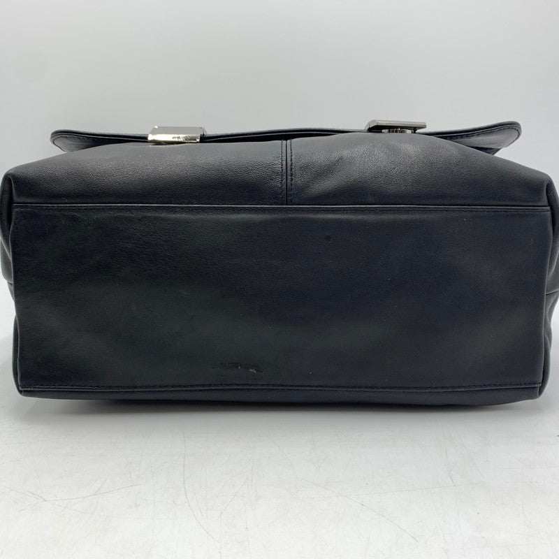 【現状渡し品】【メンズ】 PRADA プラダ MESSENGER LEATHER BAG メッセンジャー レザー バッグ カバン ショルダーバッグ 180-260615-ko-03-tei カラー：ブラック 万代Net店