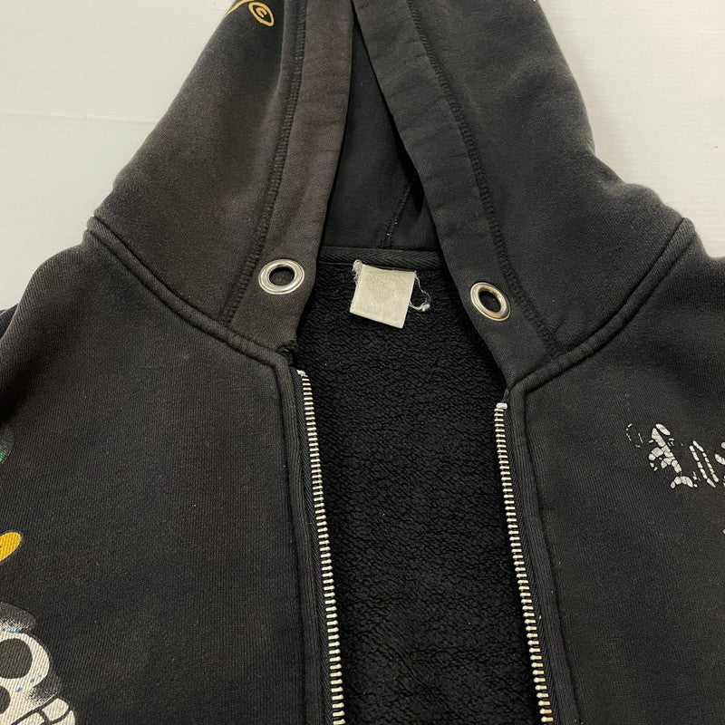 【中古品】【メンズ】 ED HARDY エドハーディー ZIP UP HOODIE 014-017555 ジップアップ フーディ 長袖 トップス パーカー 145-260616-yo-04-tei サイズ：不明 カラー：ブラック 万代Net店