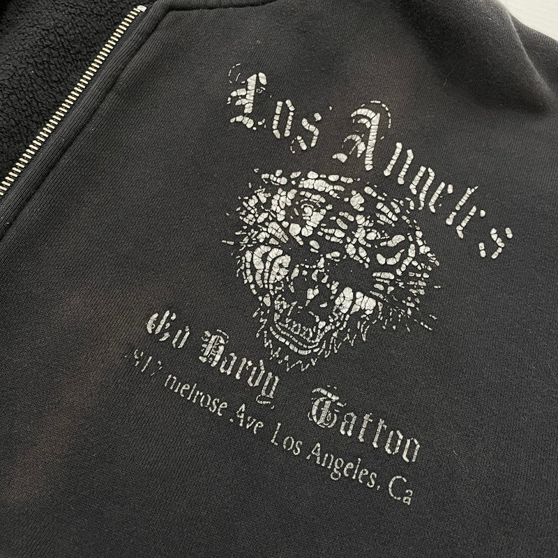 【中古品】【メンズ】 ED HARDY エドハーディー ZIP UP HOODIE 014-017555 ジップアップ フーディ 長袖 トップス パーカー 145-260616-yo-04-tei サイズ：不明 カラー：ブラック 万代Net店