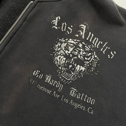 【中古品】【メンズ】 ED HARDY エドハーディー ZIP UP HOODIE 014-017555 ジップアップ フーディ 長袖 トップス パーカー 145-260616-yo-04-tei サイズ：不明 カラー：ブラック 万代Net店