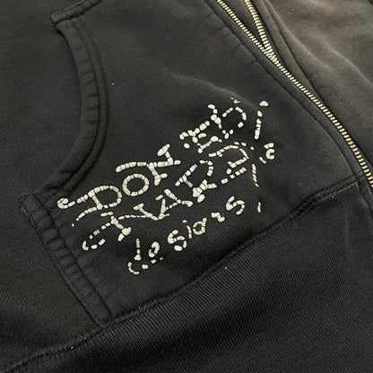 【中古品】【メンズ】 ED HARDY エドハーディー ZIP UP HOODIE 014-017555 ジップアップ フーディ 長袖 トップス パーカー 145-260616-yo-04-tei サイズ：不明 カラー：ブラック 万代Net店