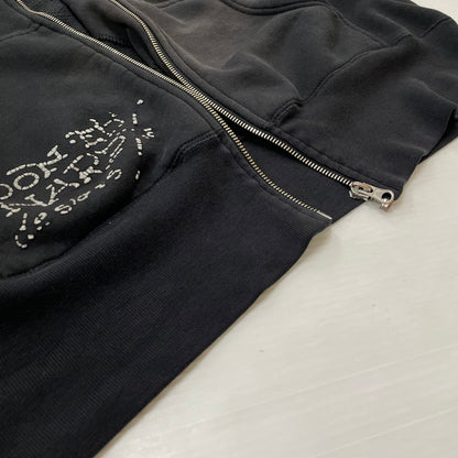 【中古品】【メンズ】 ED HARDY エドハーディー ZIP UP HOODIE 014-017555 ジップアップ フーディ 長袖 トップス パーカー 145-260616-yo-04-tei サイズ：不明 カラー：ブラック 万代Net店