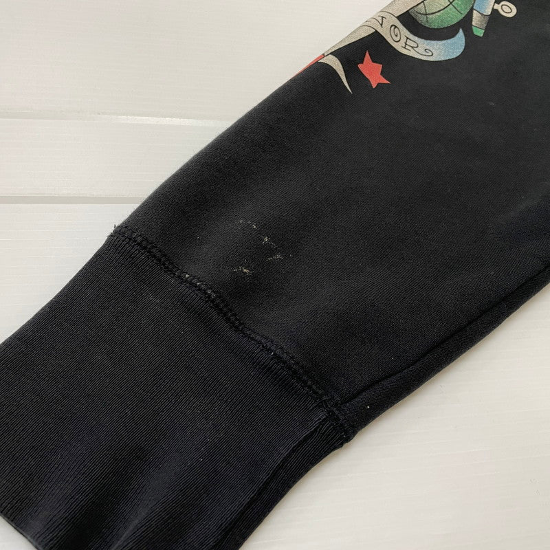 【中古品】【メンズ】 ED HARDY エドハーディー ZIP UP HOODIE 014-017555 ジップアップ フーディ 長袖 トップス パーカー 145-260616-yo-04-tei サイズ：不明 カラー：ブラック 万代Net店