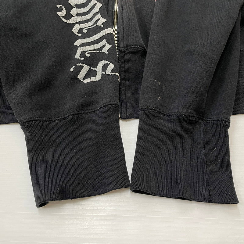 【中古品】【メンズ】 ED HARDY エドハーディー ZIP UP HOODIE 014-017555 ジップアップ フーディ 長袖 トップス パーカー 145-260616-yo-04-tei サイズ：不明 カラー：ブラック 万代Net店