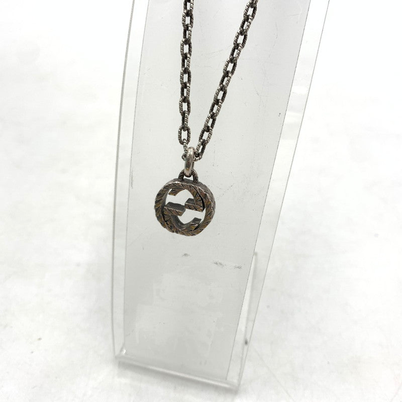 【中古品】【メンズ/レディース】 GUCCI グッチ インターロッキングG ネックレス アラベスク アクセサリー ペンダント Ag925 182-260615-ko-01-tei カラー：シルバー 万代Net店