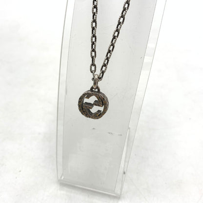 【中古品】【メンズ/レディース】 GUCCI グッチ インターロッキングG ネックレス アラベスク アクセサリー ペンダント Ag925 182-260615-ko-01-tei カラー：シルバー 万代Net店