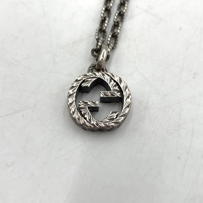 【中古品】【メンズ/レディース】 GUCCI グッチ インターロッキングG ネックレス アラベスク アクセサリー ペンダント Ag925 182-260615-ko-01-tei カラー：シルバー 万代Net店