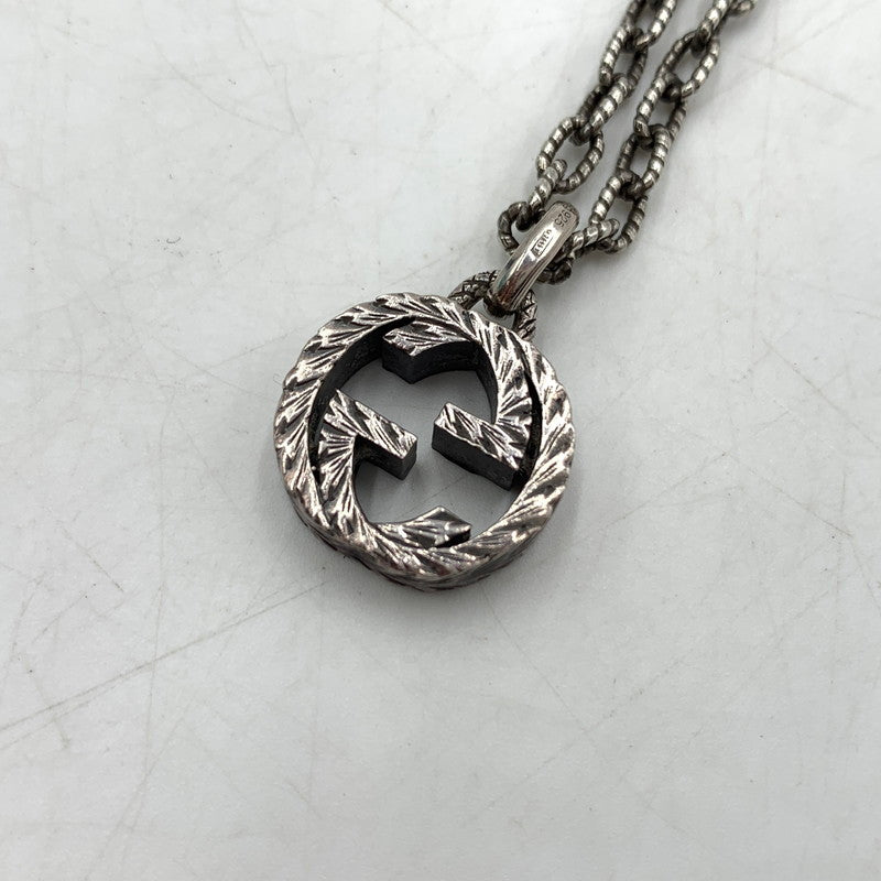 【中古品】【メンズ/レディース】 GUCCI グッチ インターロッキングG ネックレス アラベスク アクセサリー ペンダント Ag925 182-260615-ko-01-tei カラー：シルバー 万代Net店