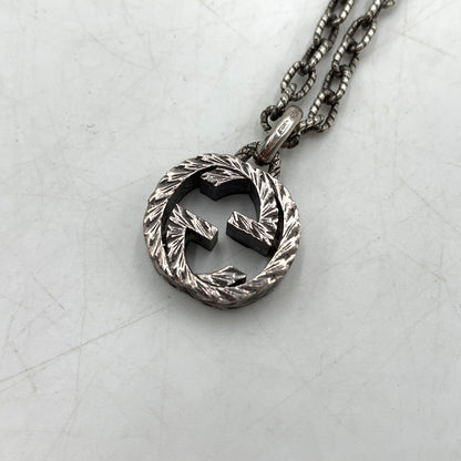 【中古品】【メンズ/レディース】 GUCCI グッチ インターロッキングG ネックレス アラベスク アクセサリー ペンダント Ag925 182-260615-ko-01-tei カラー：シルバー 万代Net店